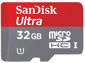 Sandisk 32GB microSDHC Ultra Class 10 UHS-1