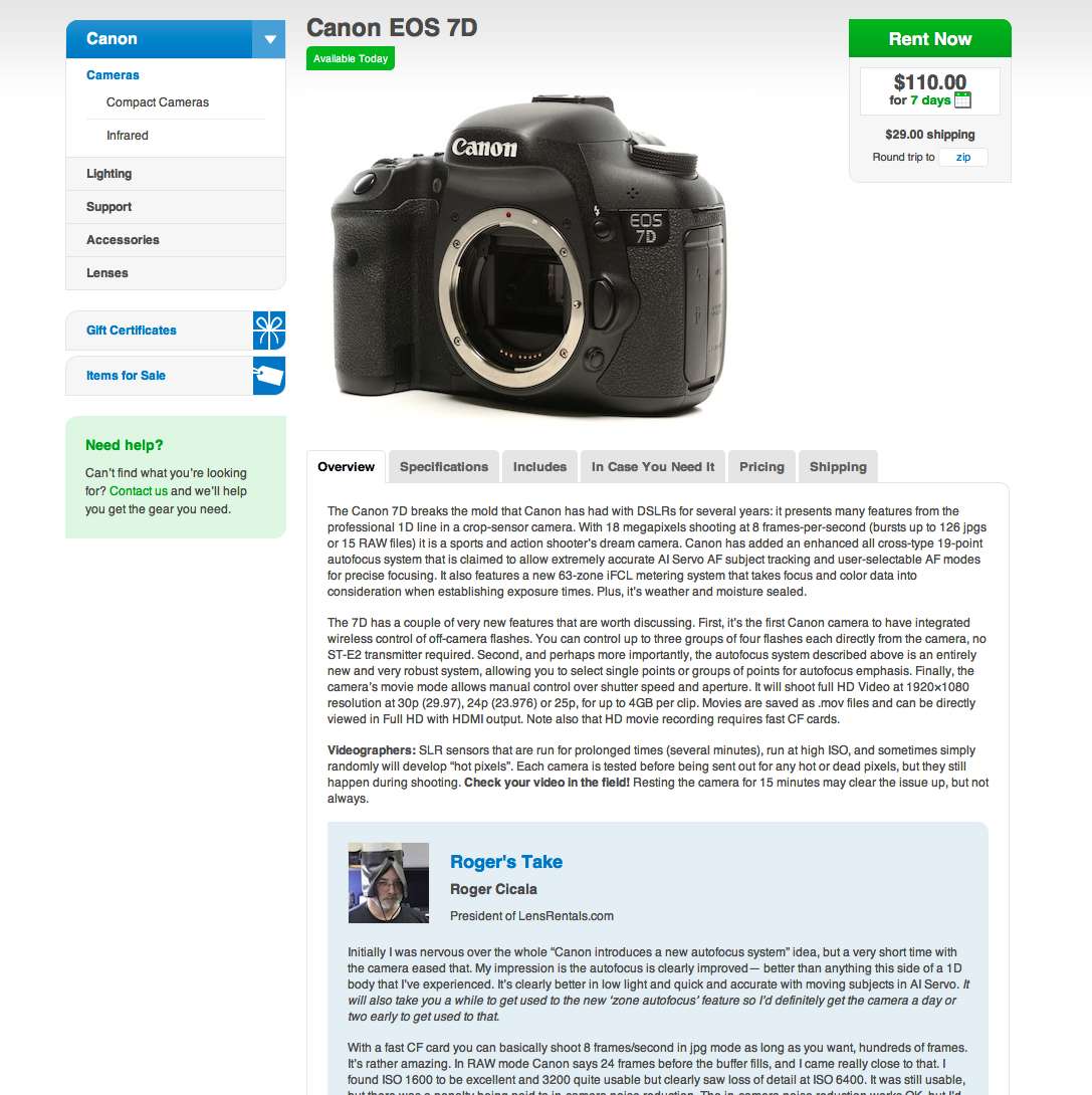 Product Page