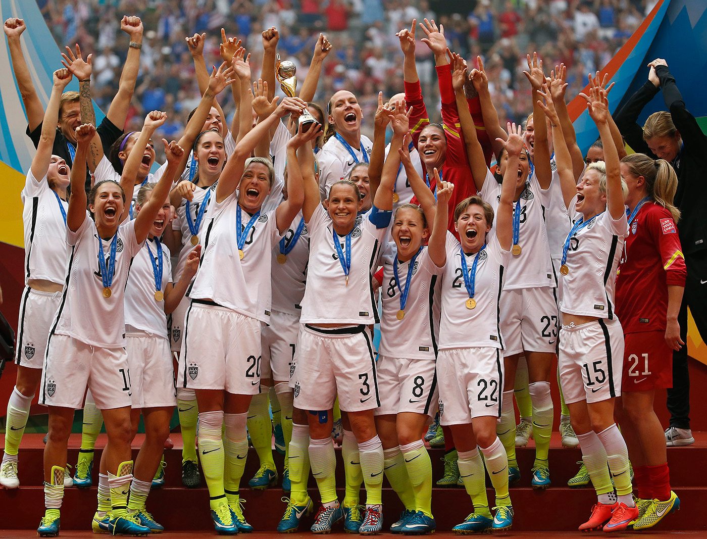 The USA vs Japan during the Women's World Cup final on July 5, 2015, in Vancouver, Canada. (Photo by Jed Jacobsohn/The Players Tribune)