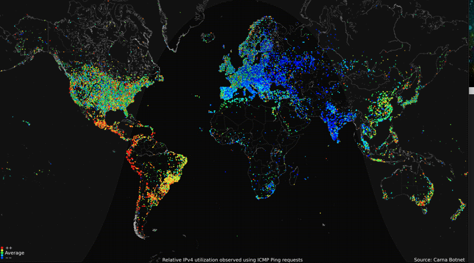 Source: Carna Botnet via Science, 2013. 