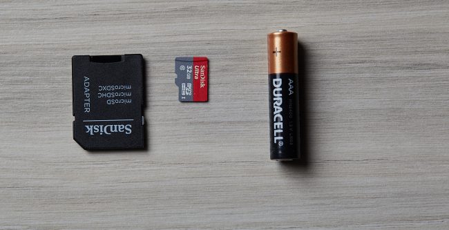 Micro SD Card Size Example