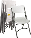 White Plastic Folding Chair - 4 Pack