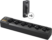 Motorola PMNN4453 Battery 6-Pack w/ Multi-Charger