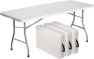 White 72 x 30" Table - 4 pack