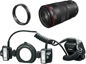 Canon RF 100mm f/2.8L Macro Lens Flash Kit
