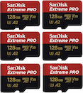 SanDisk UHS-1 microSDXC 128GB Extreme Pro U3 A2 6-Pack