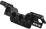 RED Bottom 15mm LWS Rod Support Bracket for V-RAPTOR XL
