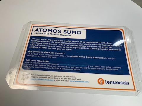 Lensrentals.com - Buy a Atomos Quick Start Guide/ Screen Cover for Sumo ...