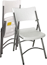 White Plastic Folding Chair - 2 Pack