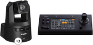 Canon CR-N700 Auto-Tracking PTZ 3-Camera and Controller Kit