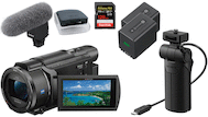 Sony FDR-AX53 4K Camcorder Mobile Vlog Kit