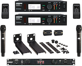 Shure Two ULXD4 Rack Mount Receivers with KSM9 Transmitters