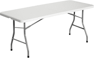 White Fold-in-Half Table - 72 x 30"