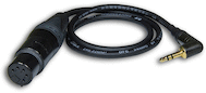 Beachtek XLR5F to Right-Angle 3.5mm TRS for DSMC2 17.7"