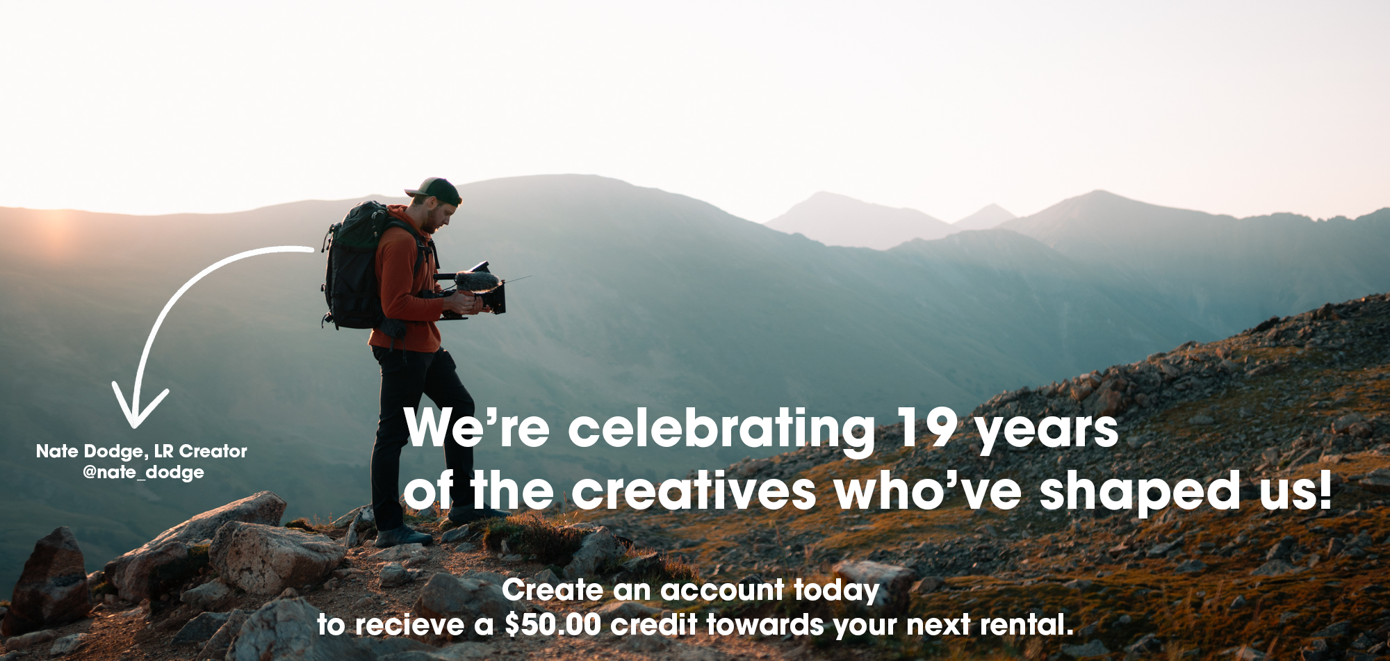 Nate Dodge Lensrentals 19th Birthday promotion